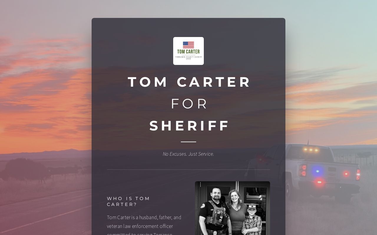 Tom Carter for Sheriff